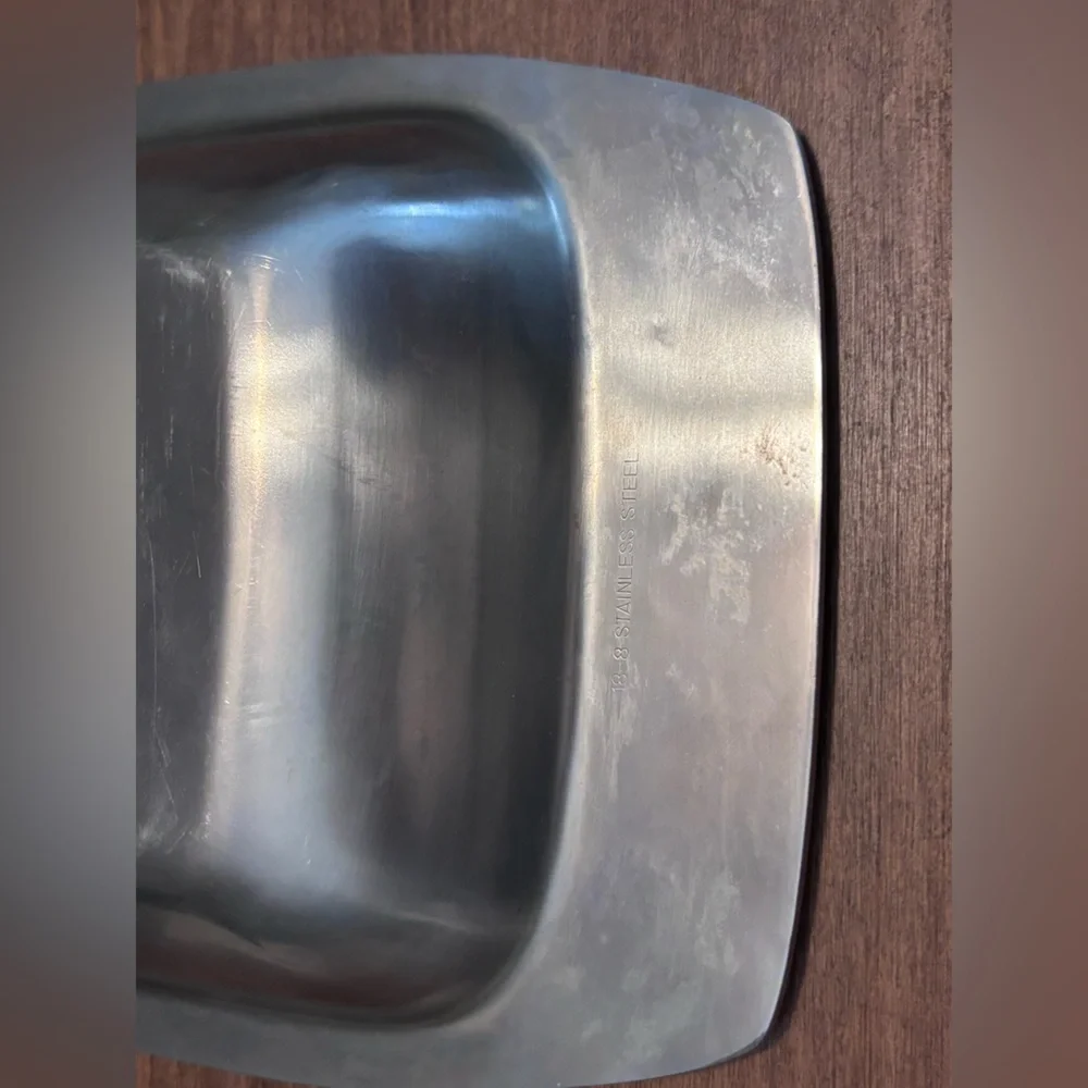 Cordova, 1969, Solid 18-8 Stainless Steel Double Serving Tray MCM